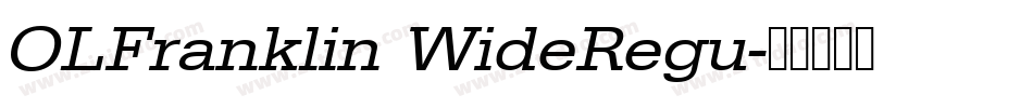 OLFranklin WideRegu字体转换
